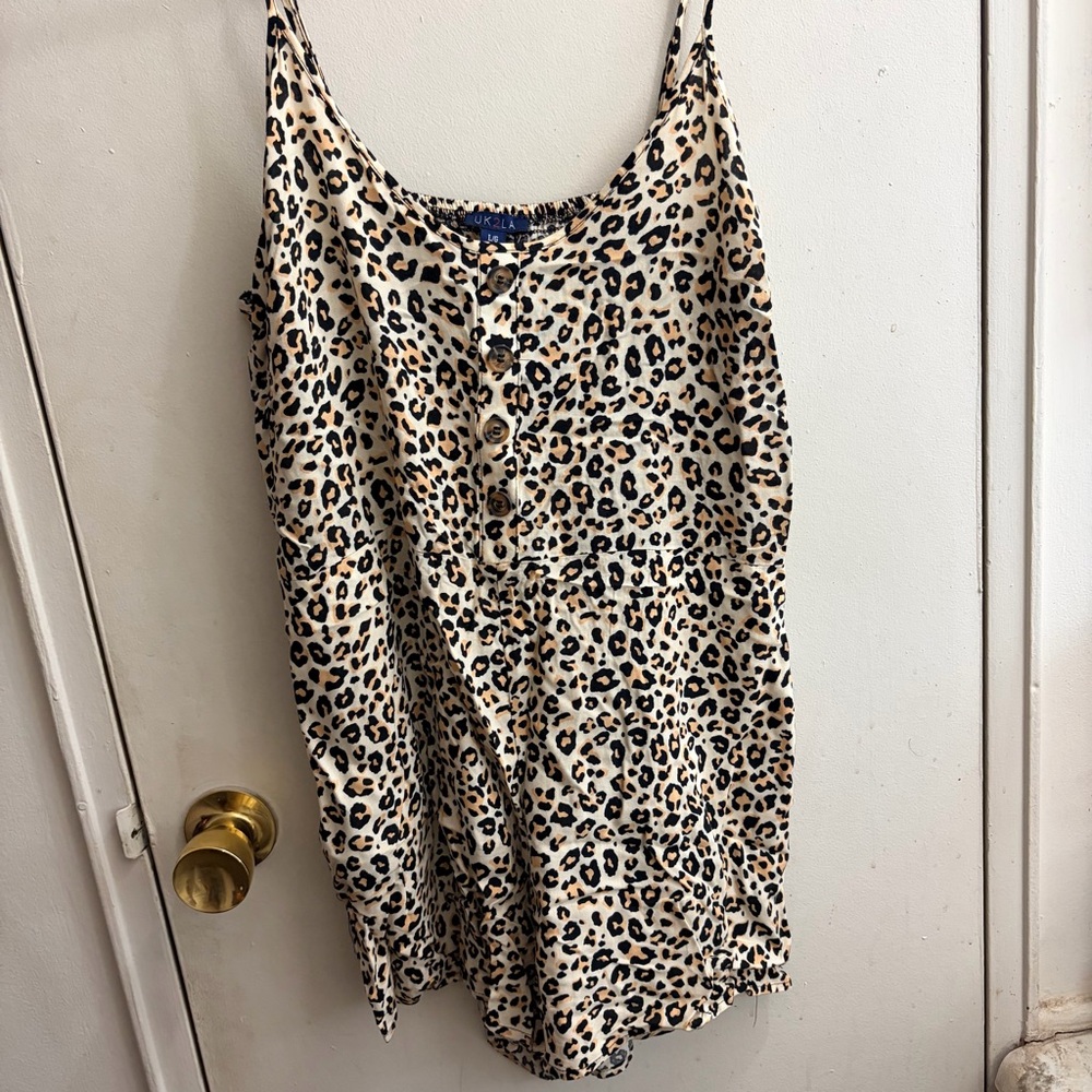 UK2LA Leopard Print Romper